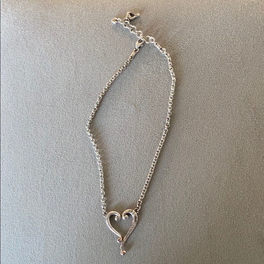 Brighton Tuscan Etched Heart Necklace